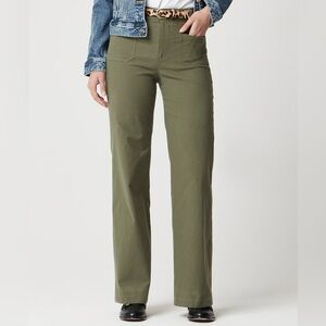 J. Crew Petite Lizzie high-rise patch-pocket wide-leg pant